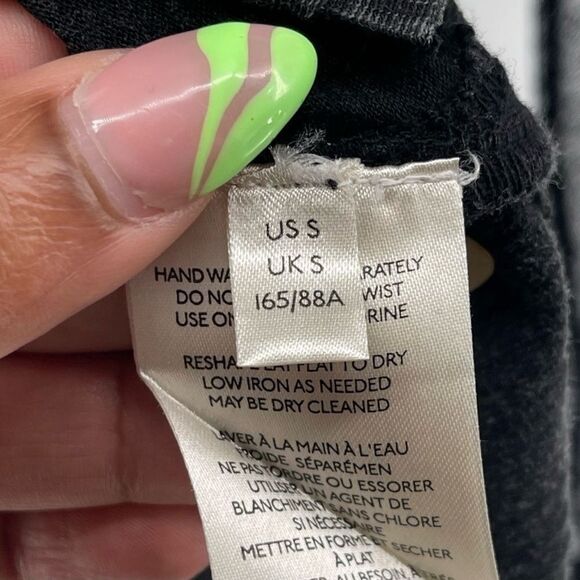 Free People Black Billy Jean Twofer Top Small – Embroidered Lace Sleeves - Picture 12 of 15